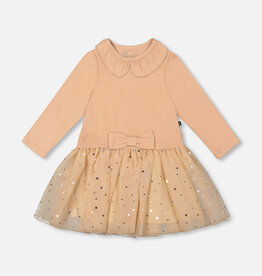 Deux Par Deux Sesame Dress with Glittering Skirt