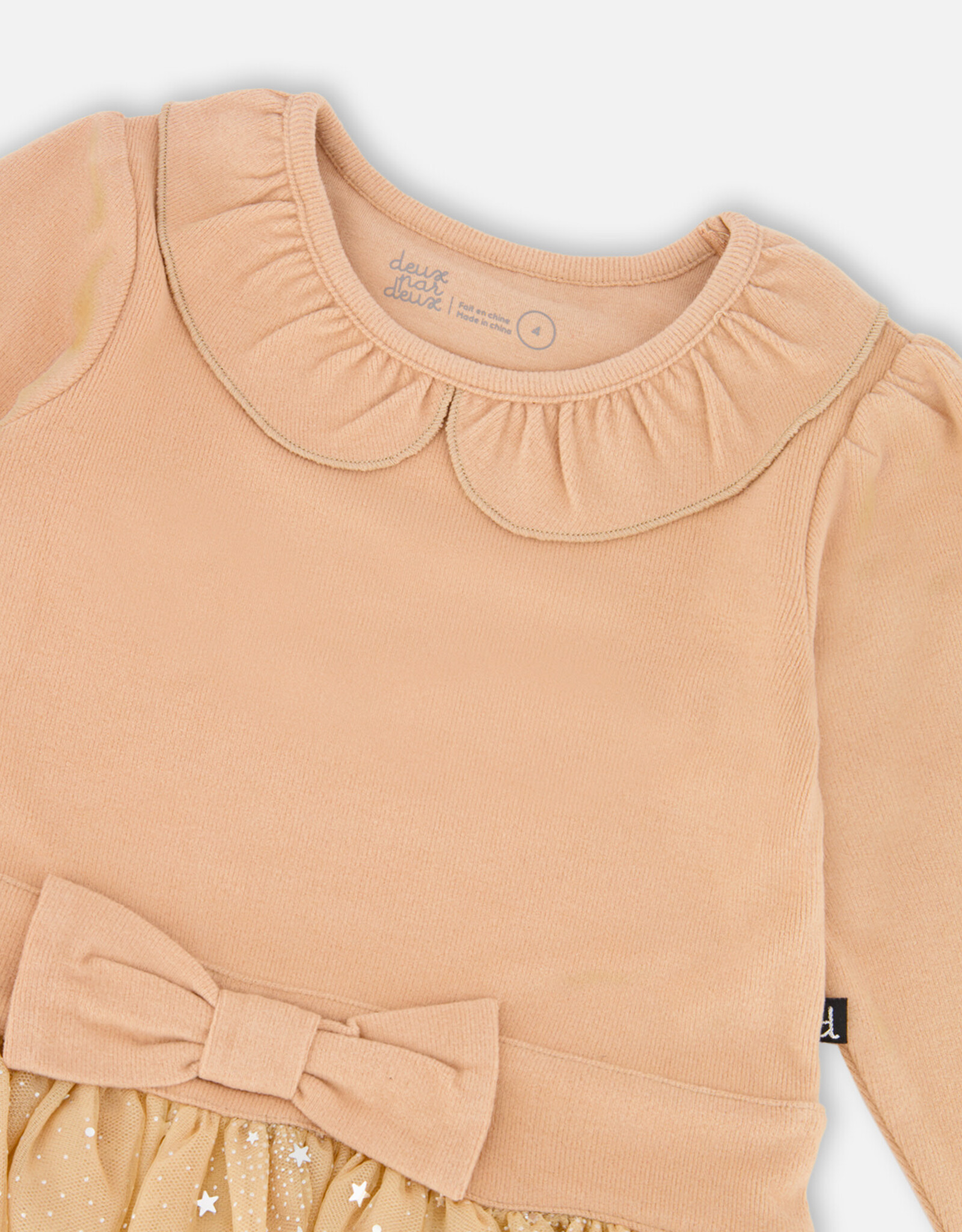 Deux Par Deux Sesame Dress with Glittering Skirt