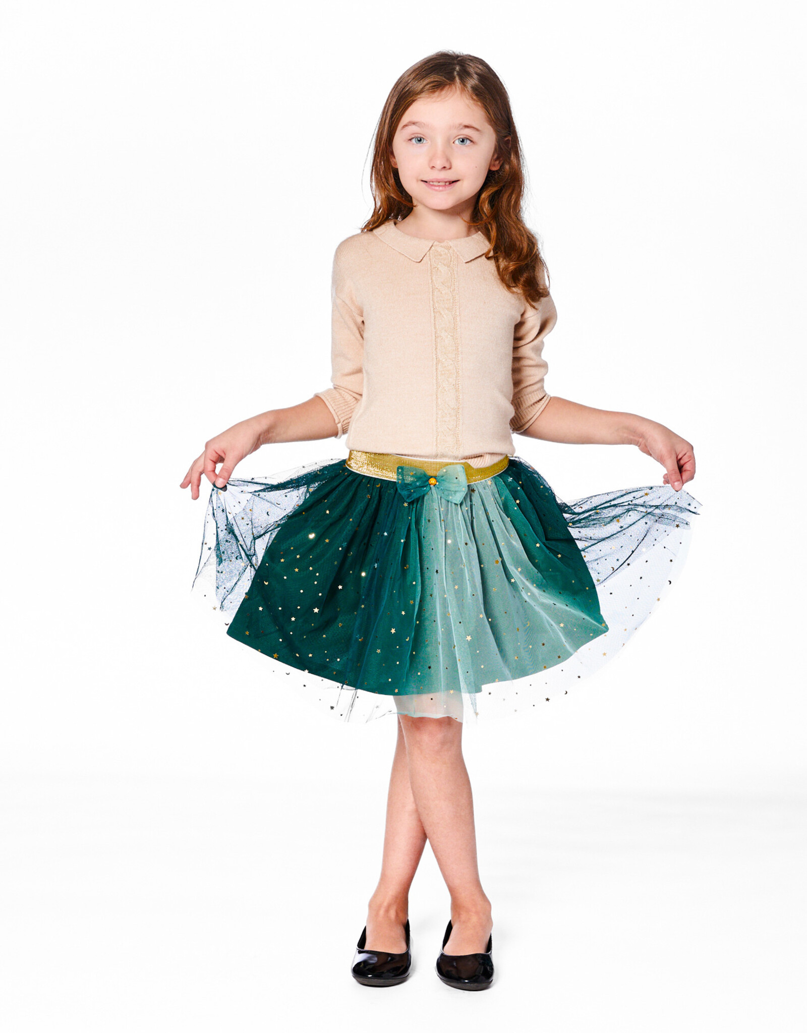 Deux Par Deux June Bug Mesh Skirt