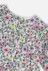 Deux Par Deux Watercolor Flowers Leggings Set