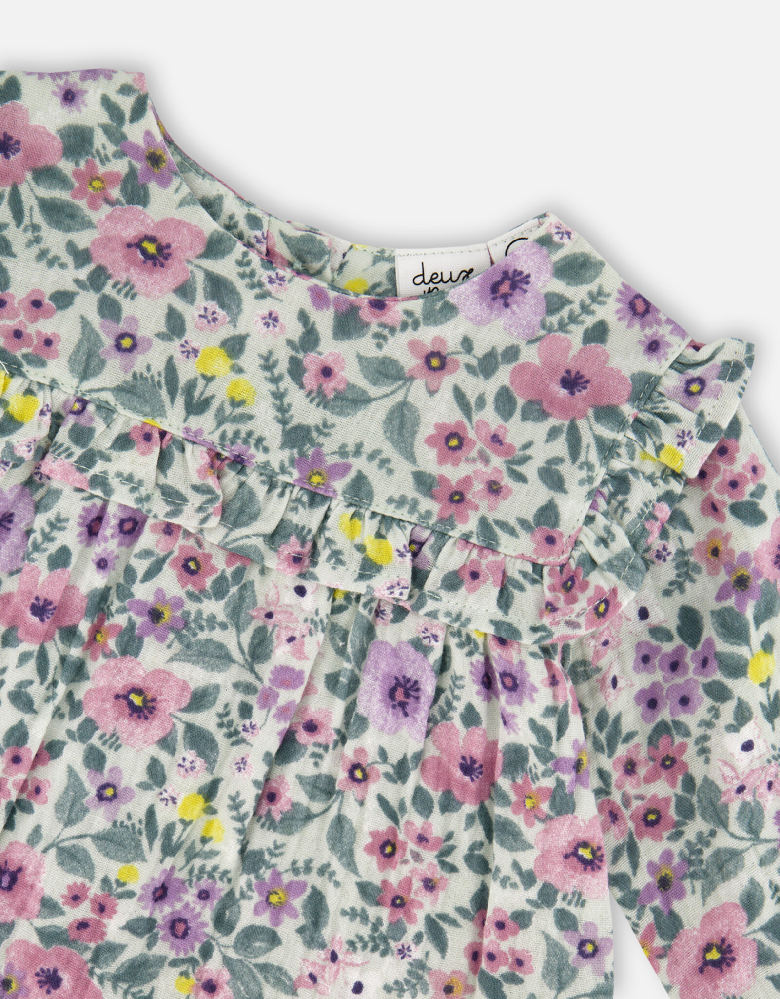 Deux Par Deux Watercolor Flowers Leggings Set