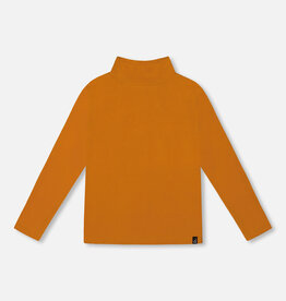 Deux Par Deux Caramel Rib Mock Neck