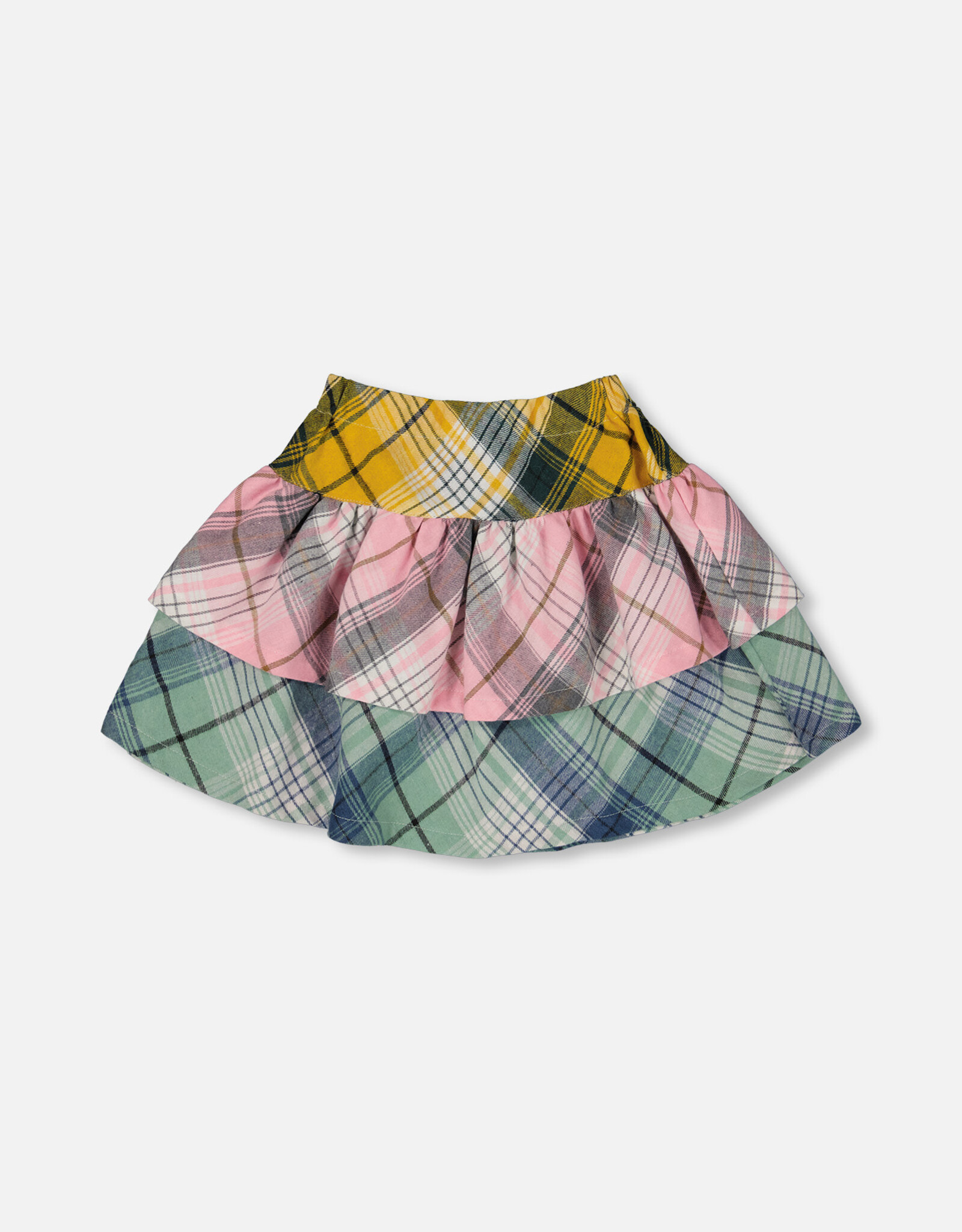 Deux Par Deux Multi Colored Tiered Skirt