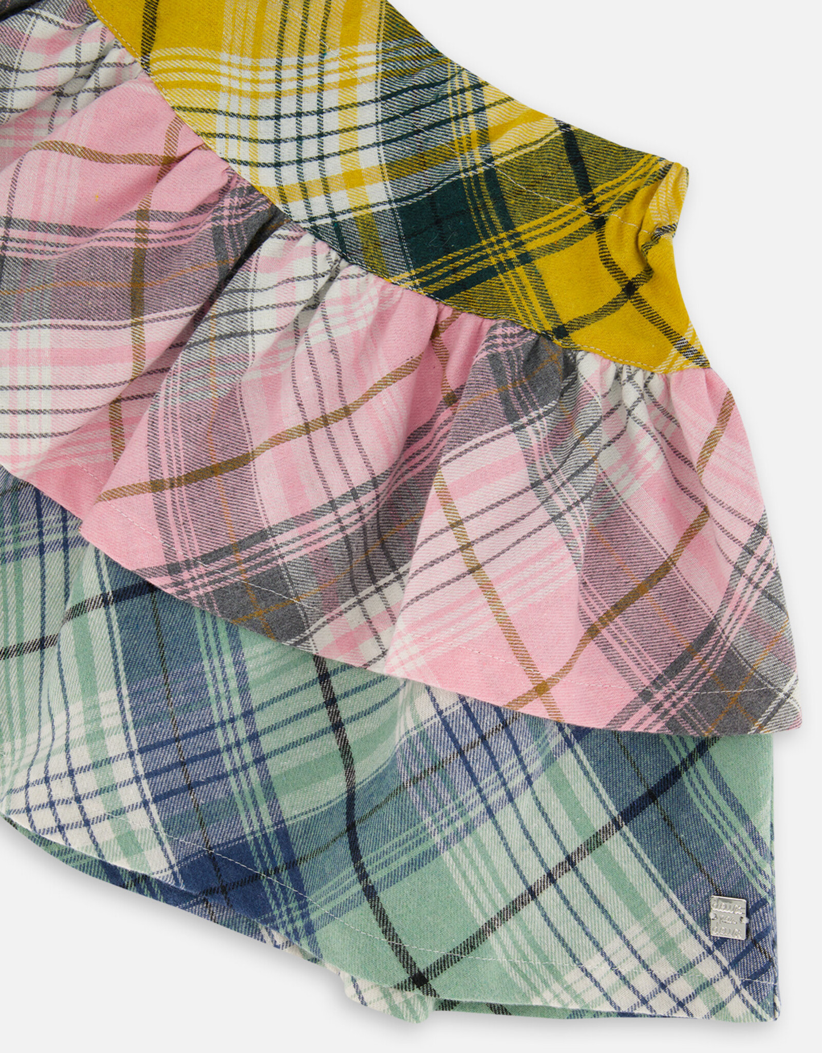 Deux Par Deux Multi Colored Tiered Skirt