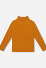 Deux Par Deux Caramel Rib Mock Neck