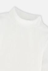 Deux Par Deux White Rib Mock Neck
