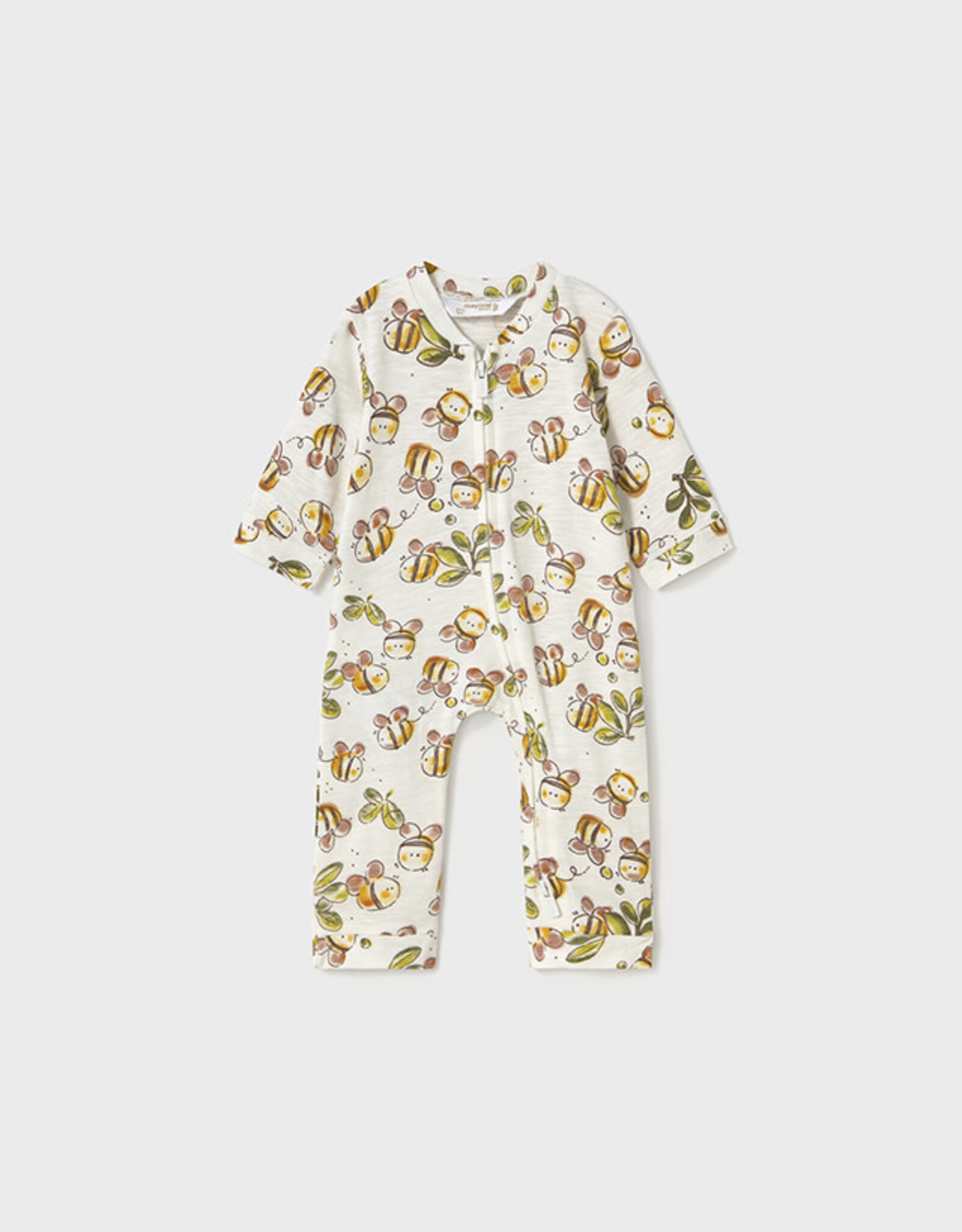 Mayoral Bees Long Bodysuit with Zipper