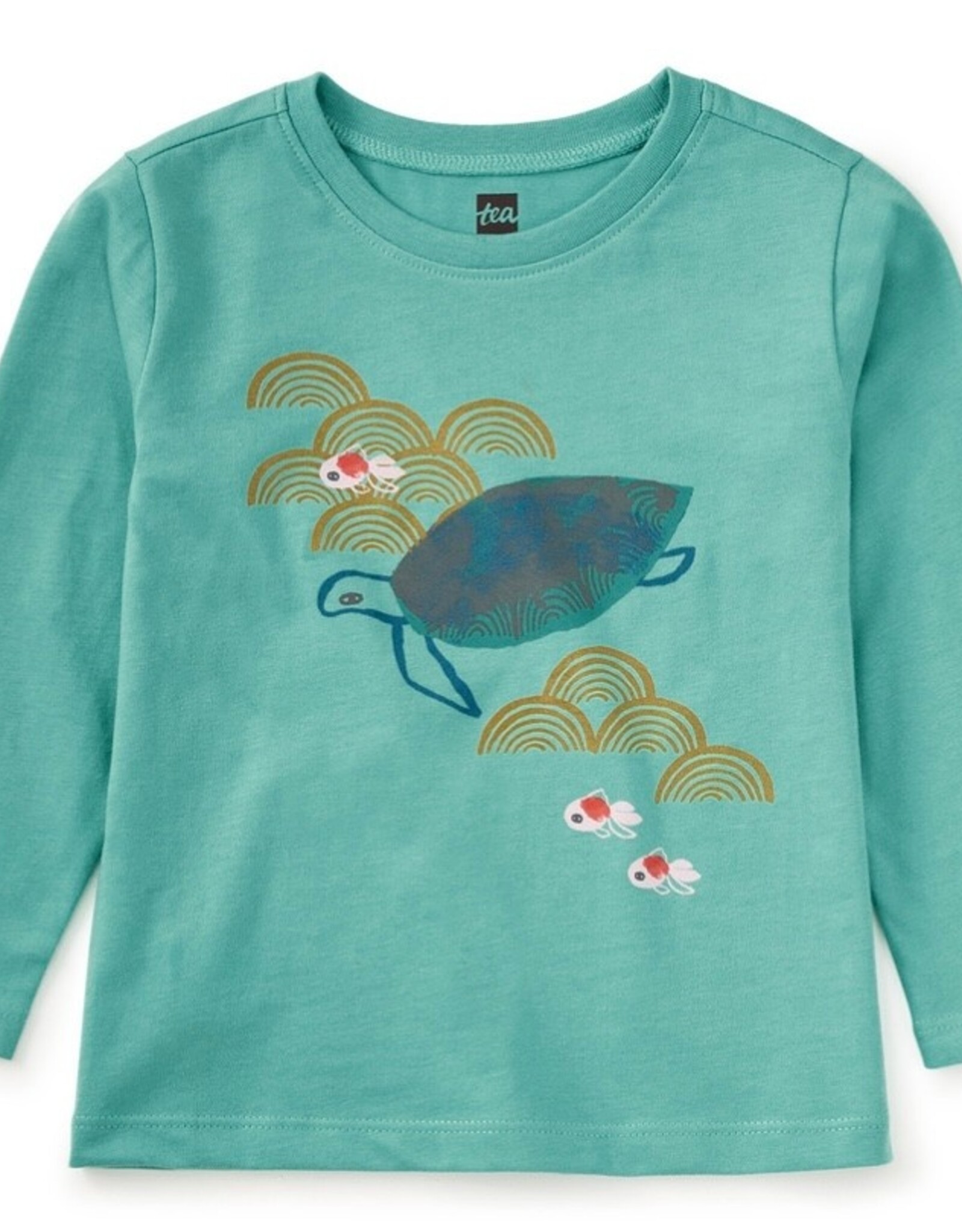 Tea Metallic Minwah Turtle LS Tee
