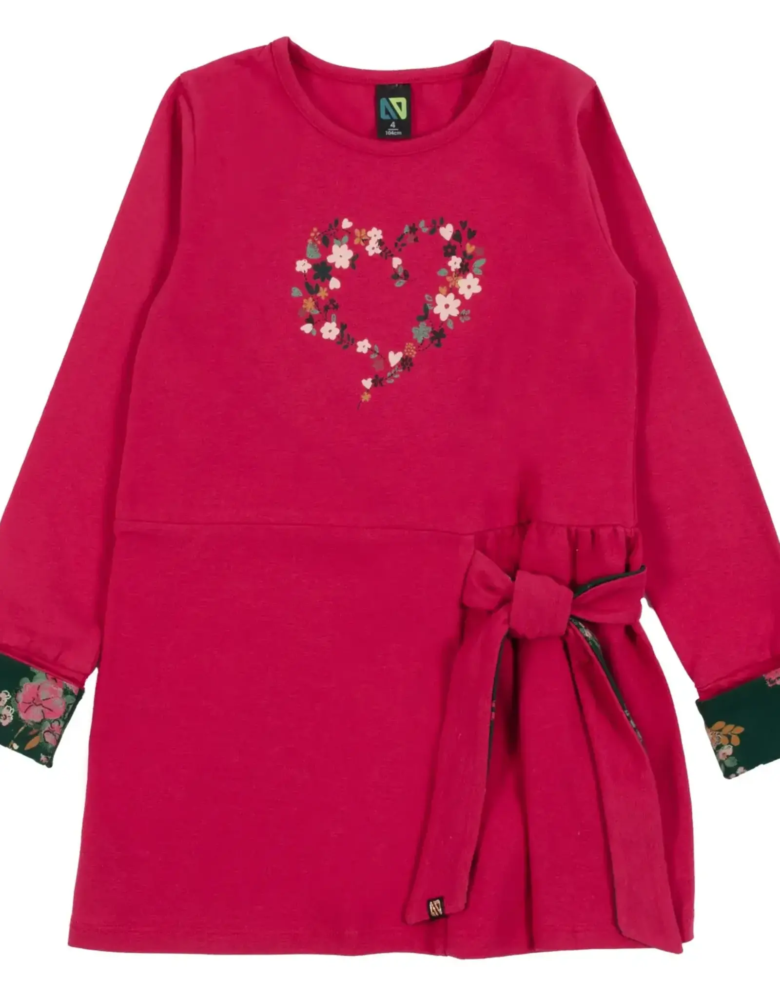 Noruk Magenta Heart Tunic Top