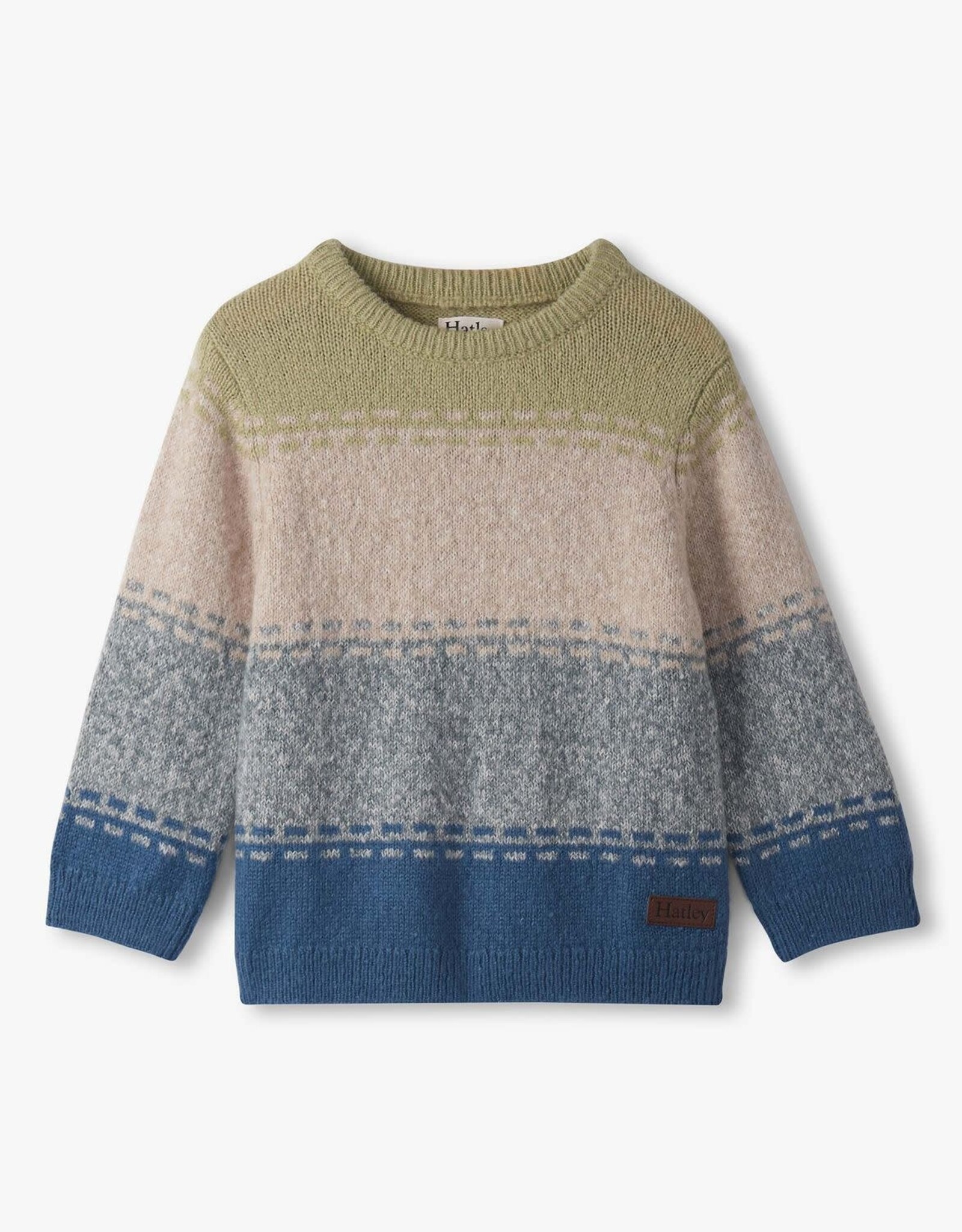 Hatley Blue Combo Crew Neck Sweater