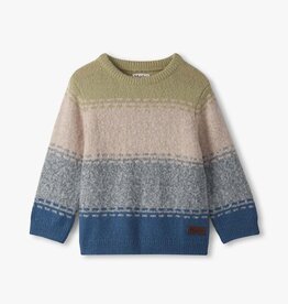 Hatley Blue Combo Crew Neck Sweater
