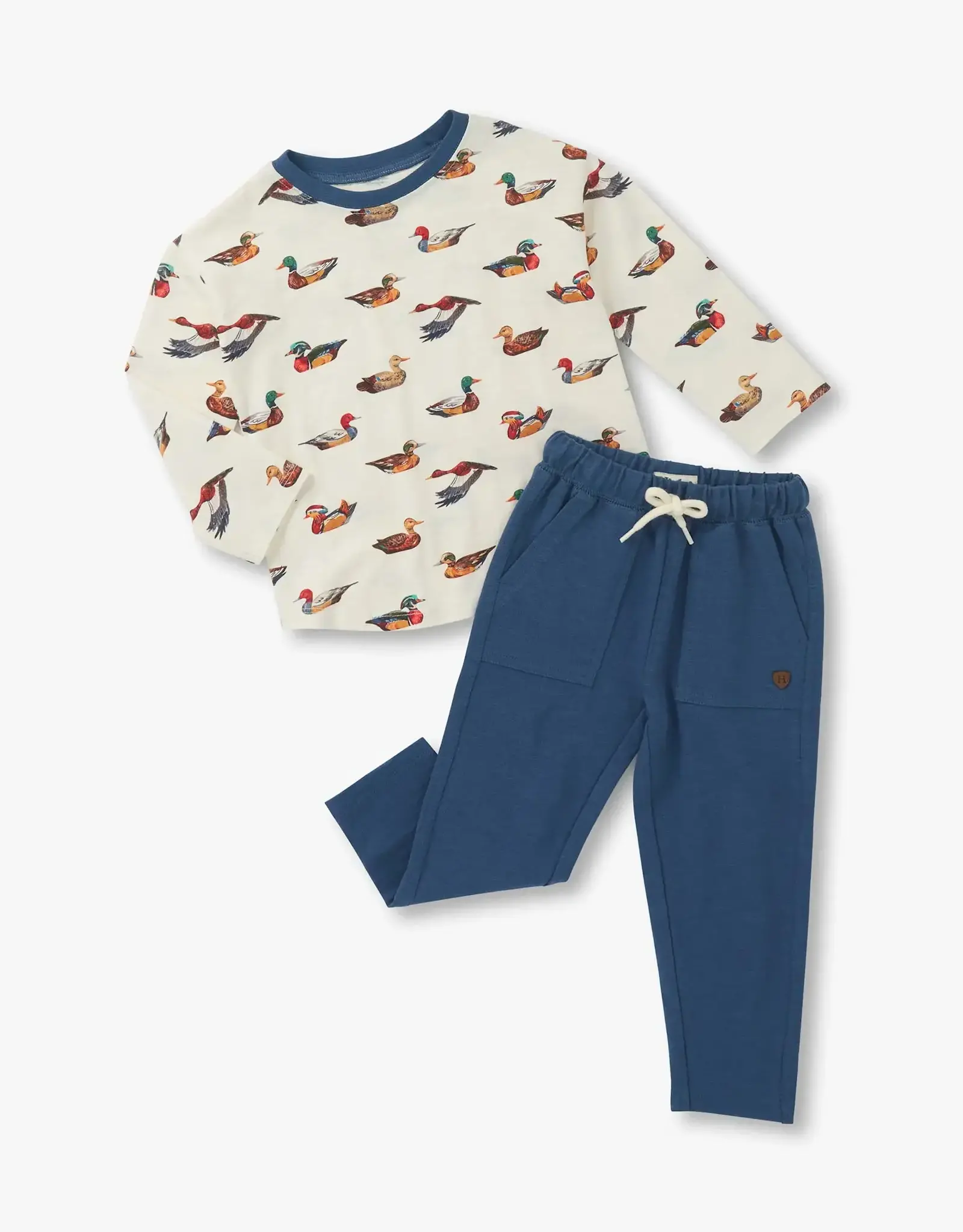 Hatley Decoy Ducks Graphic Tee and Pull On Pant Set