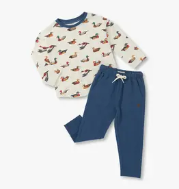 Hatley Decoy Ducks Graphic Tee and Pull On Pant Set