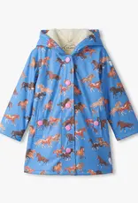 Hatley Tinsel Horses Sherpa Lined Splash Jacket