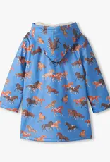 Hatley Tinsel Horses Sherpa Lined Splash Jacket