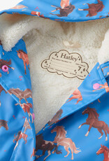 Hatley Tinsel Horses Sherpa Lined Splash Jacket