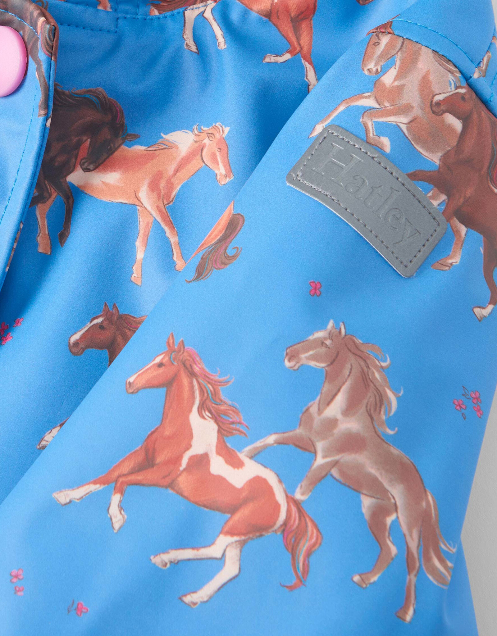 Hatley Tinsel Horses Sherpa Lined Splash Jacket