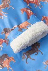 Hatley Tinsel Horses Sherpa Lined Splash Jacket