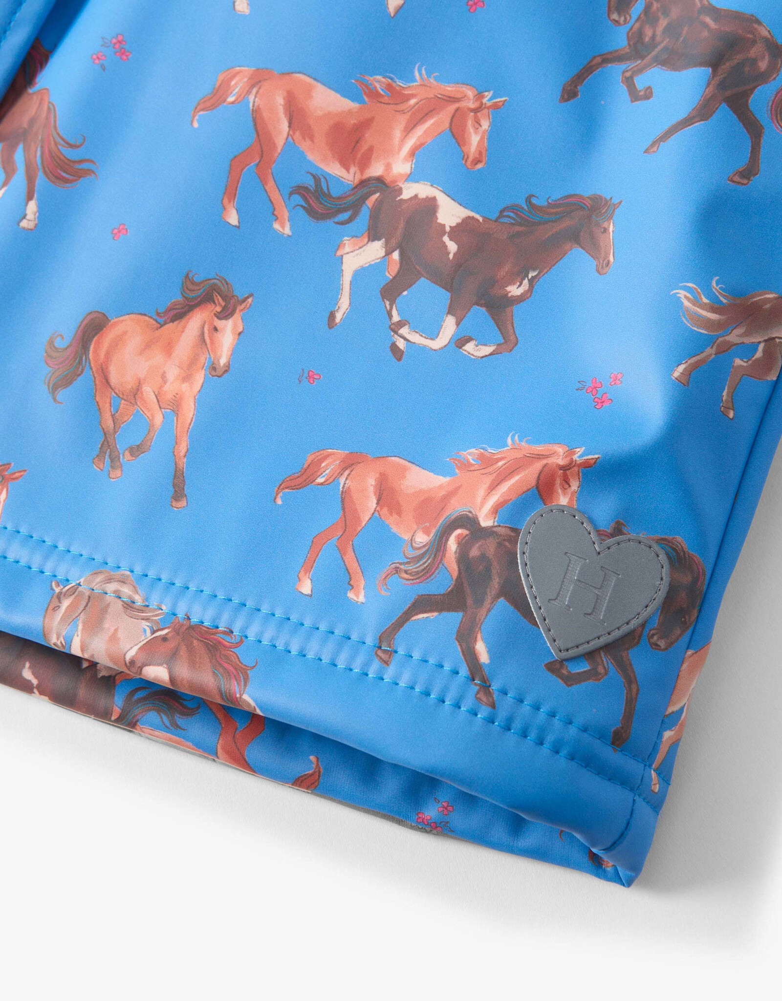 Hatley Tinsel Horses Sherpa Lined Splash Jacket