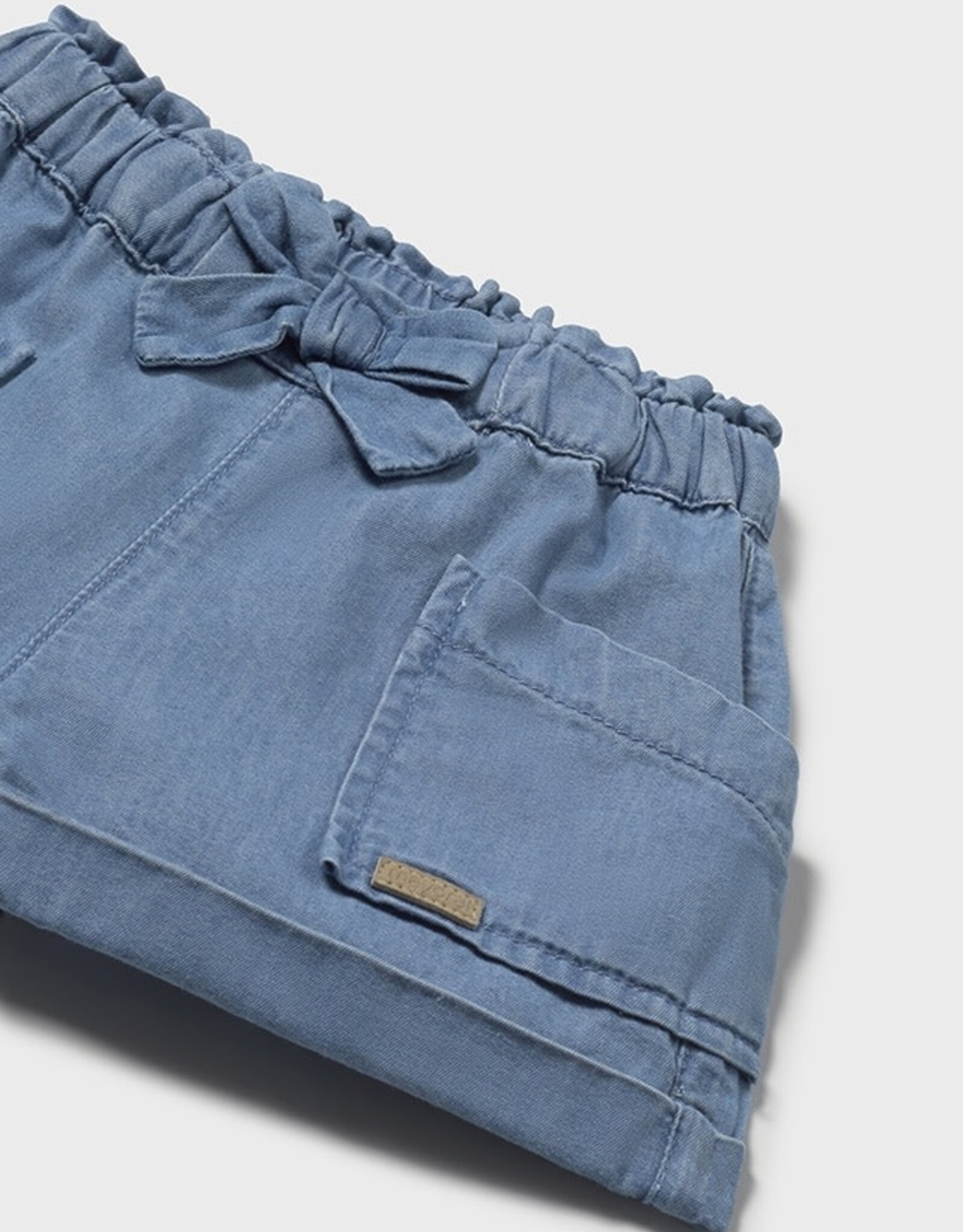 Mayoral Light Blue Shorts with Bow Waist