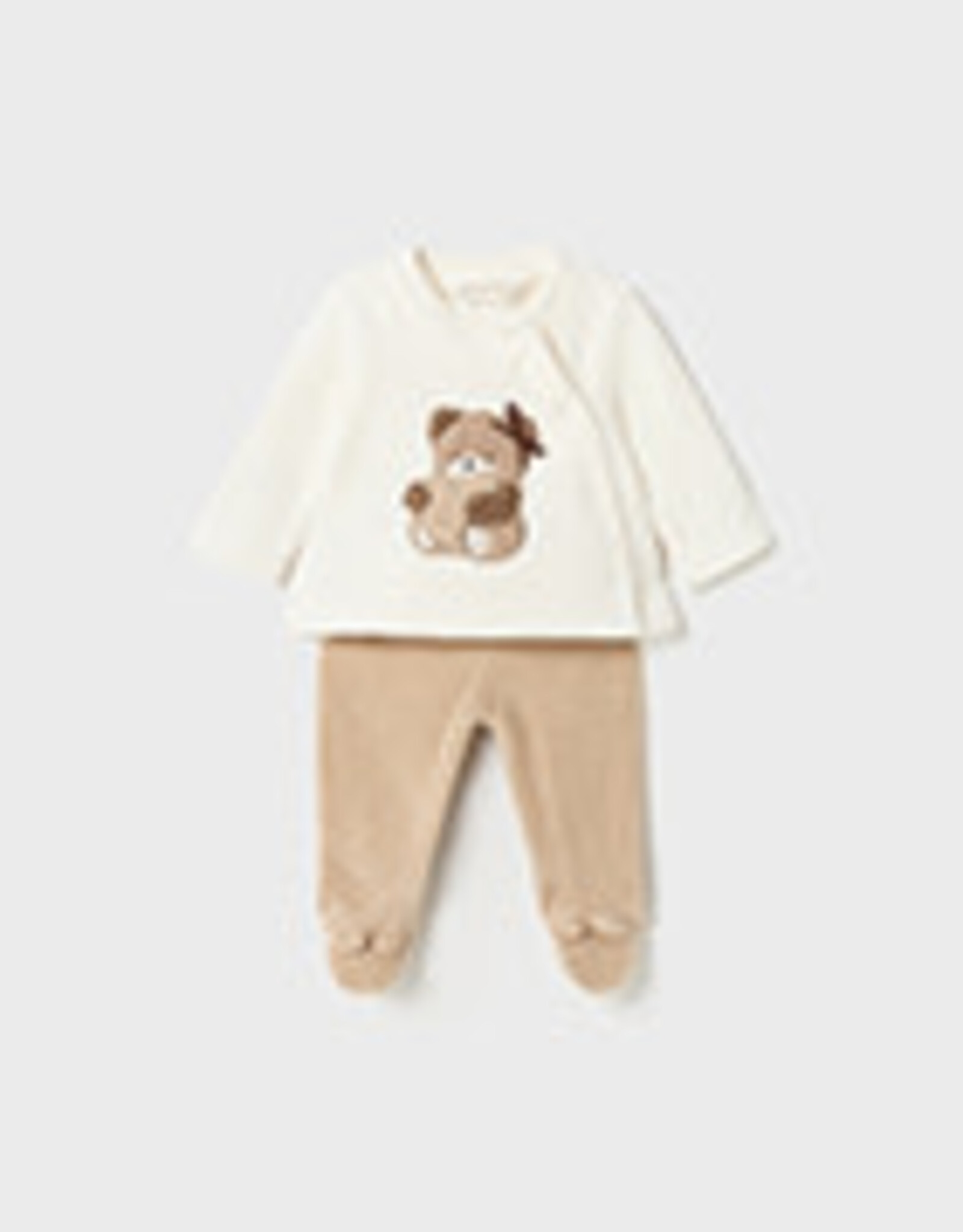 Mayoral Wood Bear Velour Set w/Leg Warmers