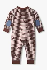 Hatley Ranch Horses Button Yoke Romper