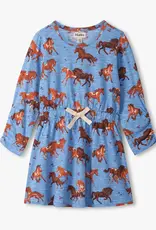 Hatley Tinsel Horses Cinched Waist Dress