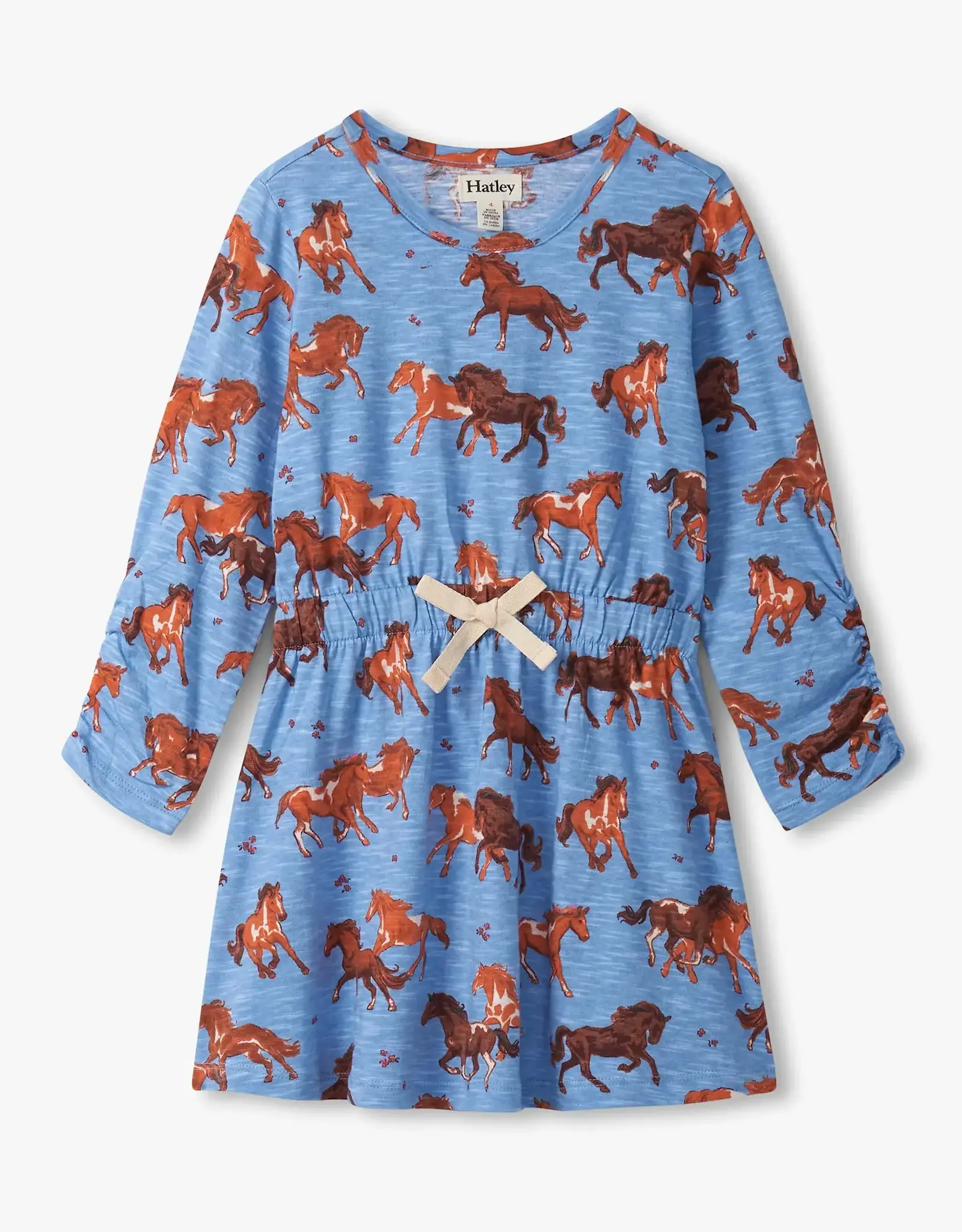 Hatley Tinsel Horses Cinched Waist Dress