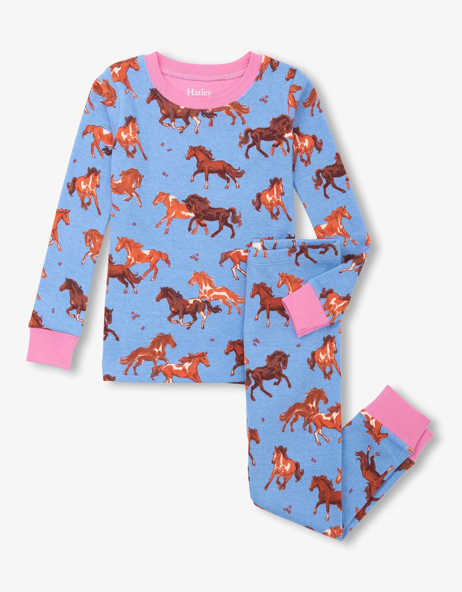 Hatley Tinsel Horses Cotton Pajama Set