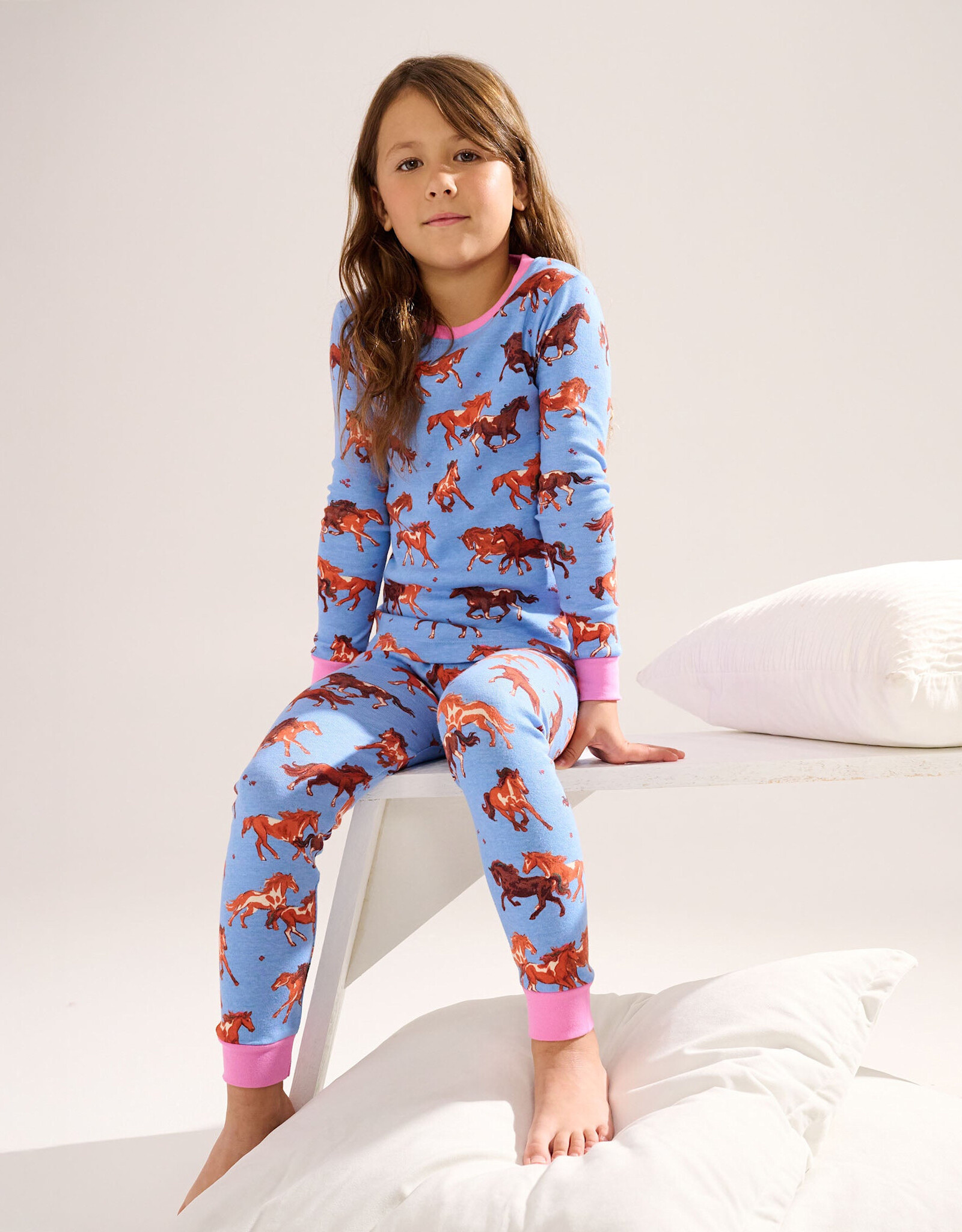 Hatley Tinsel Horses Cotton Pajama Set