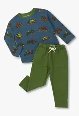 Hatley Landscape Tractors Graphic Tee and Pull On Pant Set