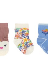 Robeez Flower Owl 3-Pack Baby Socks
