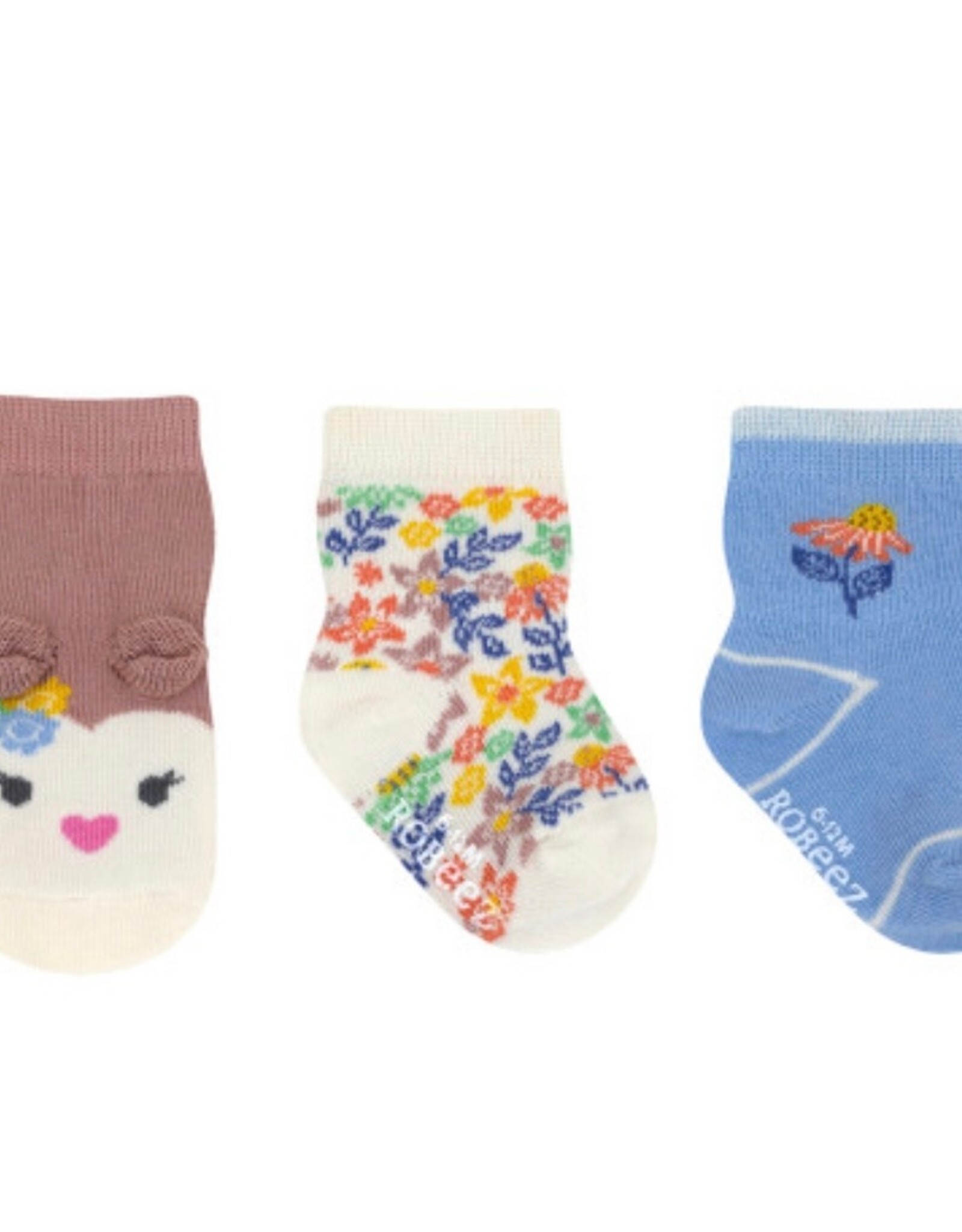 Robeez Flower Owl 3-Pack Baby Socks