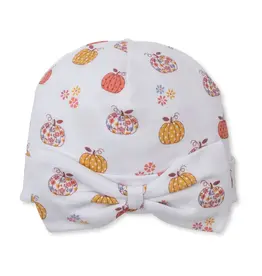 Kissy Kissy Patchwork Pumpkin Flora Hat with Bow