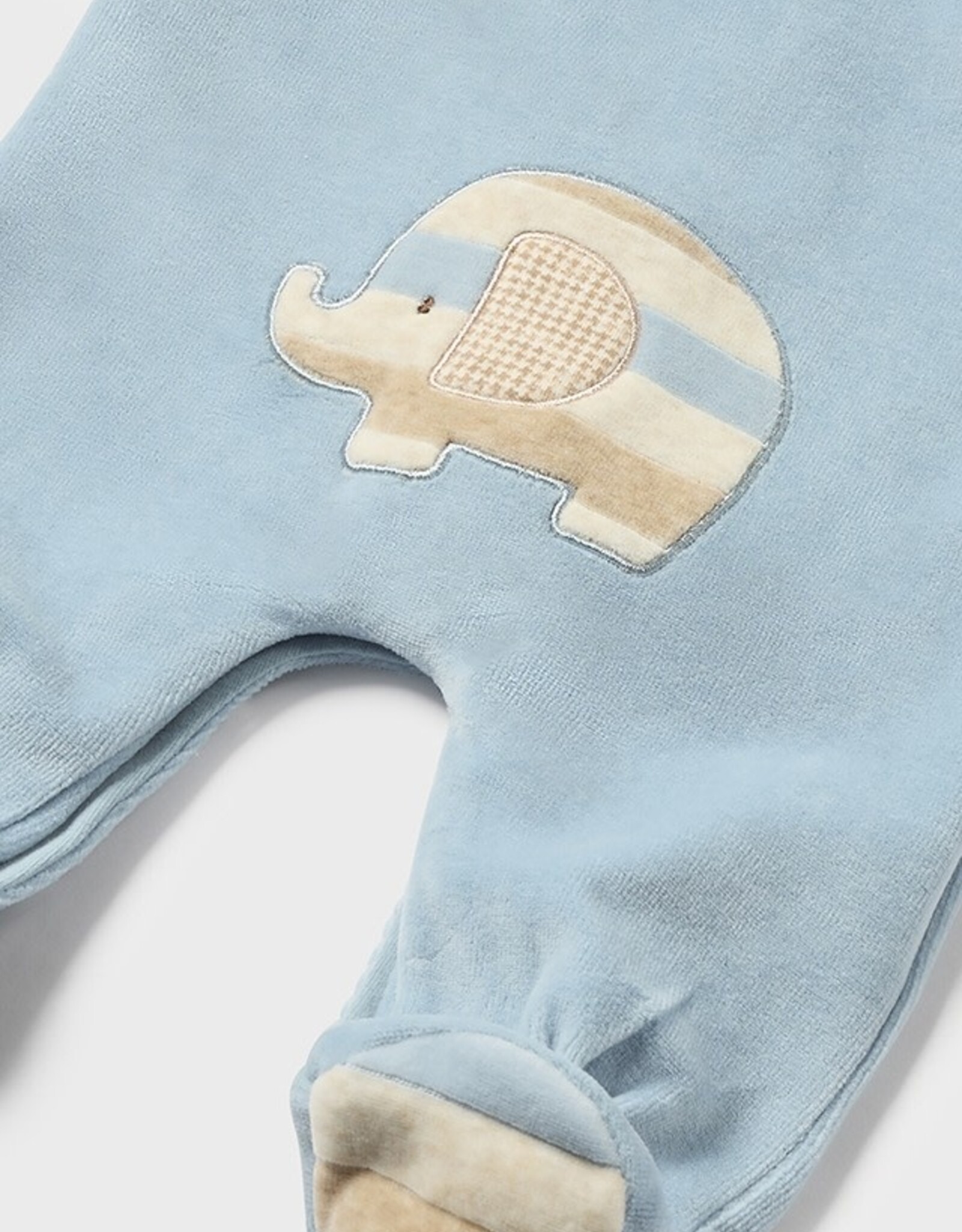 Mayoral Elephant Velour Onesie 2 Pc Set