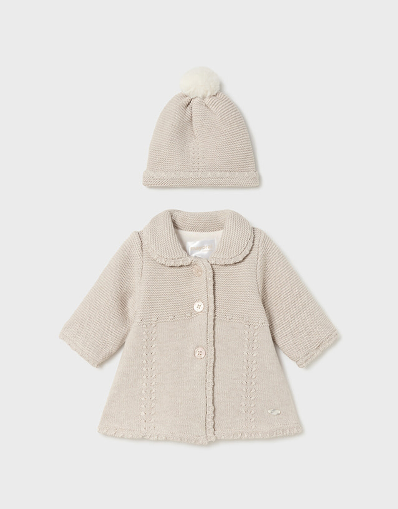 Mayoral Walnut Tricot Coat and Hat