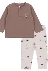 Noruk Teddy Bear & Fox Henley 2pc Set
