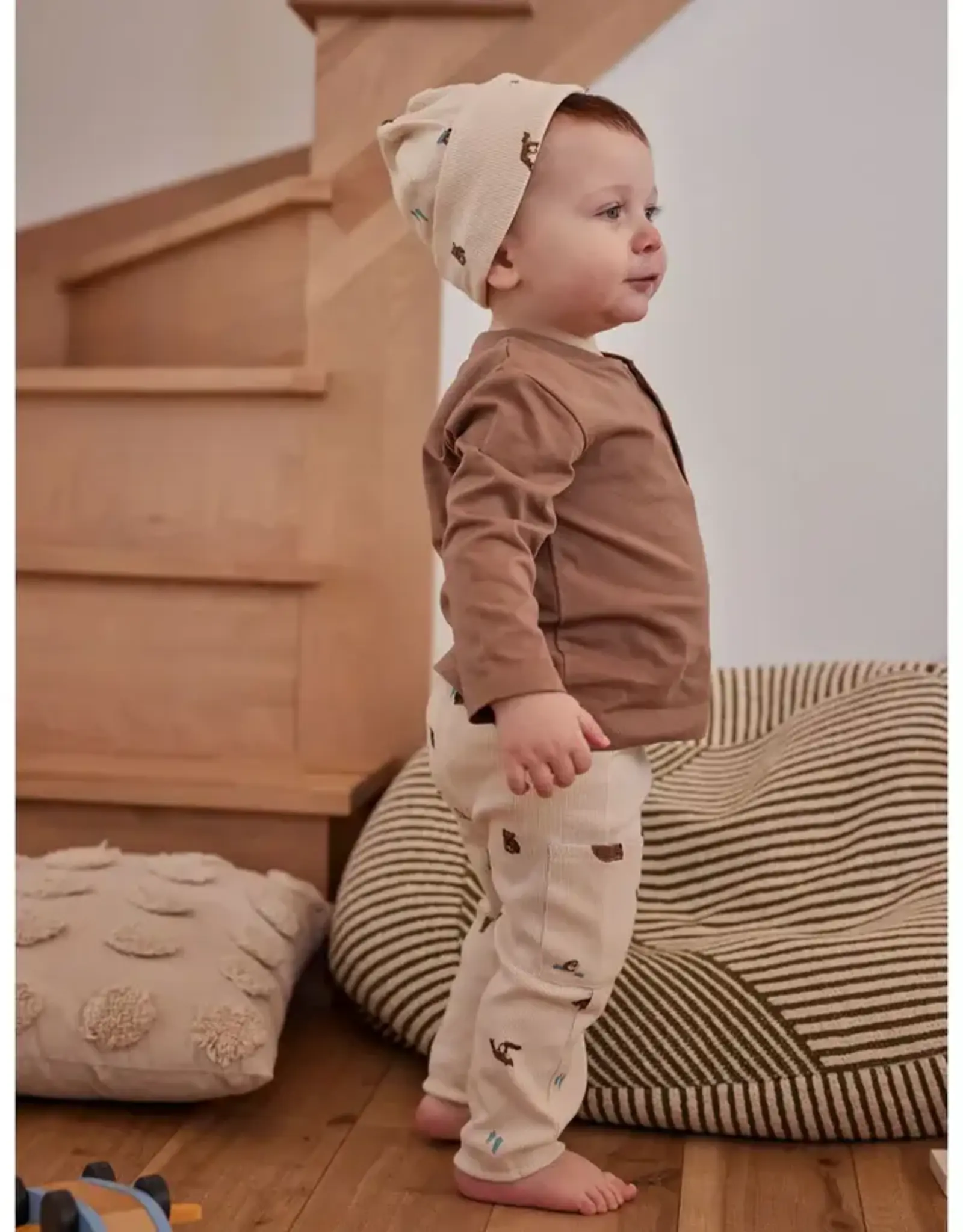 Noruk Teddy Bear & Fox Henley 2pc Set