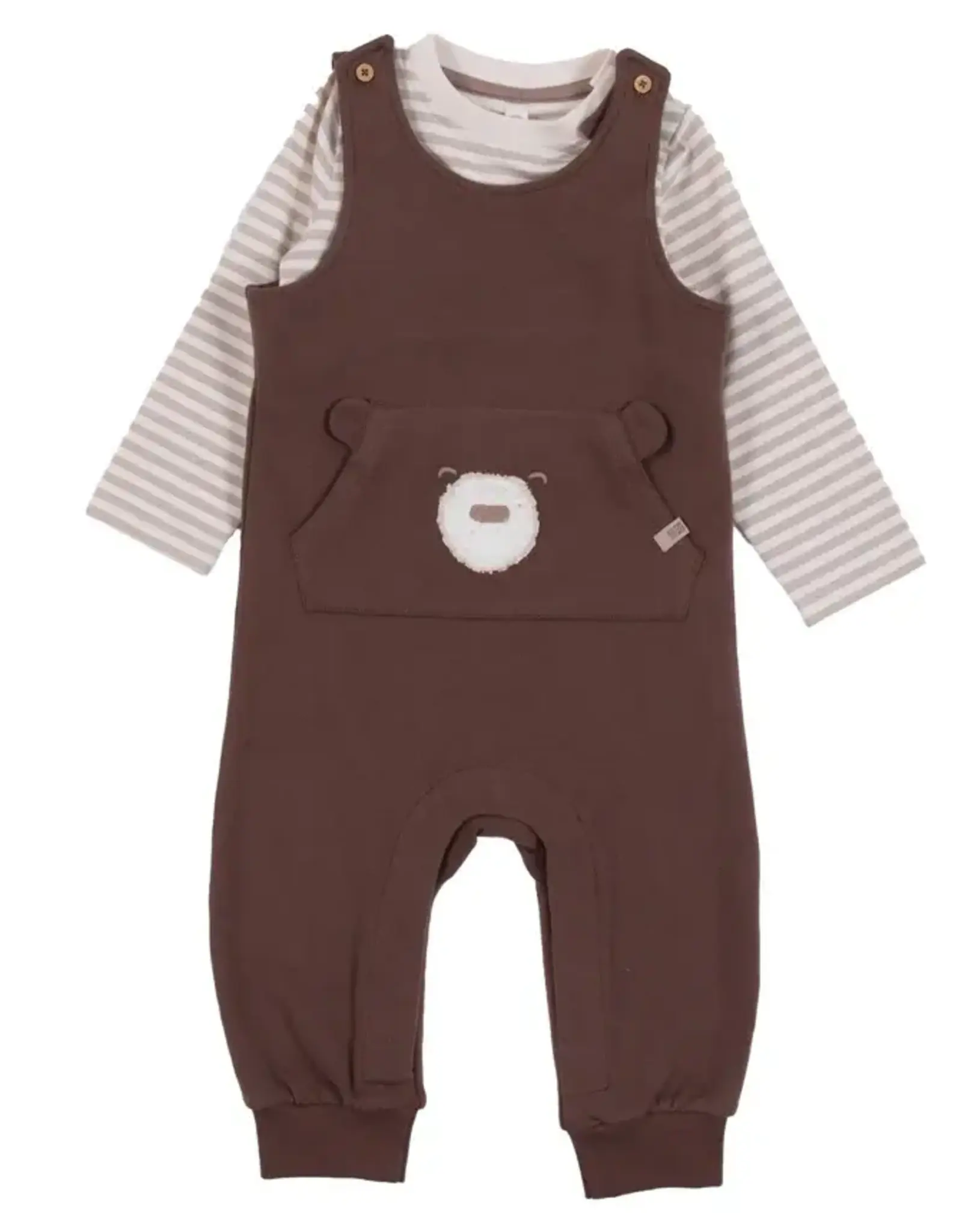 Noruk Teddy Bear Front Pocket Overall Set