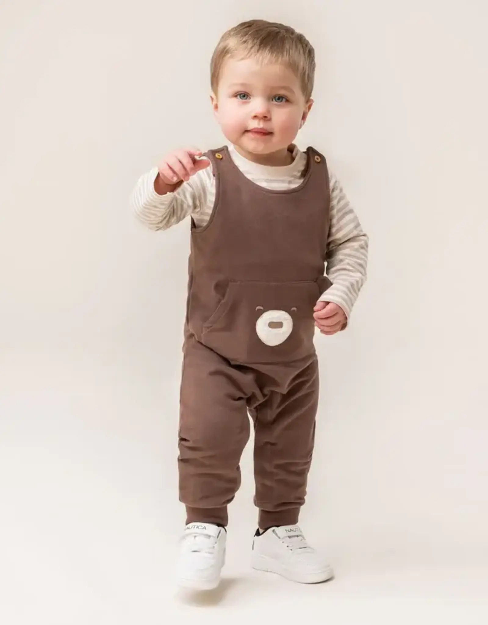 Noruk Teddy Bear Front Pocket Overall Set