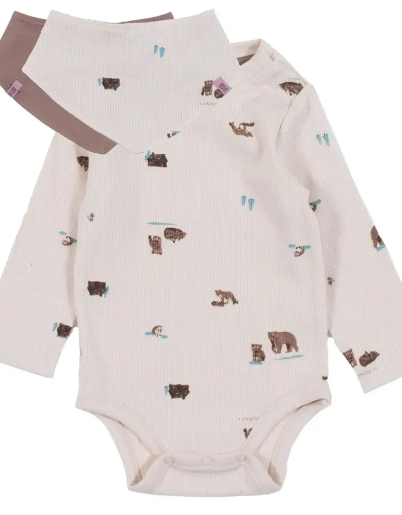 Noruk Teddy Bear Bodysuit With Reversible Bandana