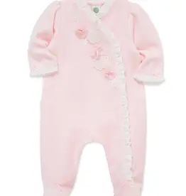 Little Me Flower Velour Footie