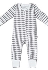 MakeMake Organics Harlequin Organic 2-way zip Romper