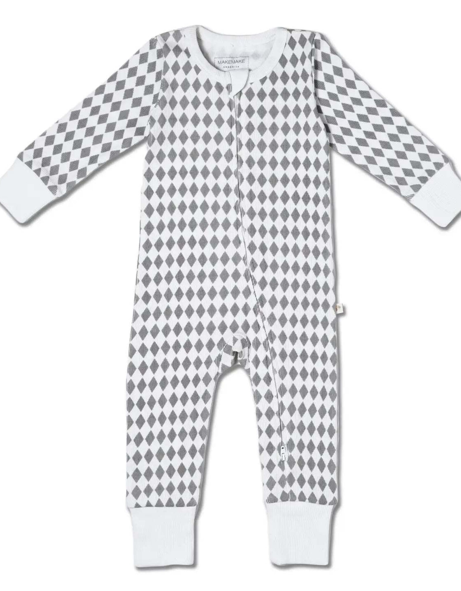 MakeMake Organics Harlequin Organic 2-way zip Romper