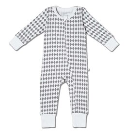 MakeMake Organics Harlequin Organic 2-way zip Romper