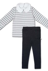 MakeMake Organics Harlequin Organic Ruffle Collar & Legging Set