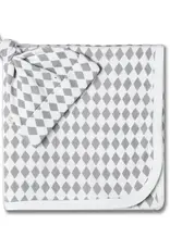 MakeMake Organics Harlequin Organic Swaddle Blanket & Hat