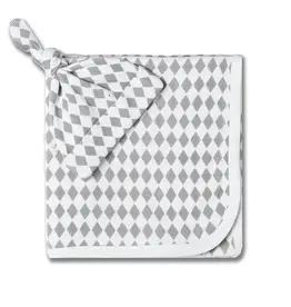 MakeMake Organics Harlequin Organic Swaddle Blanket & Hat
