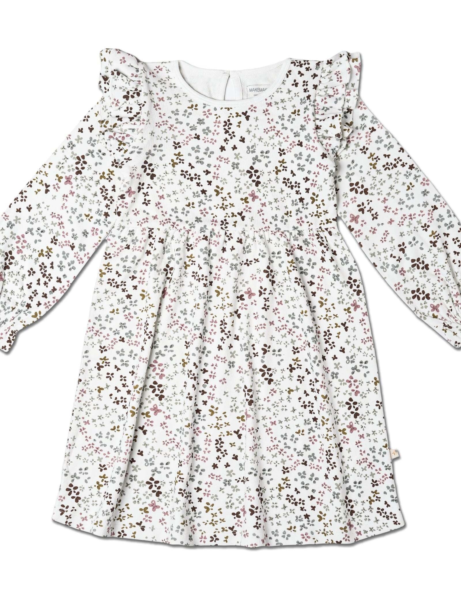 MakeMake Organics Garden Organic Ruffle Sleeve Dress