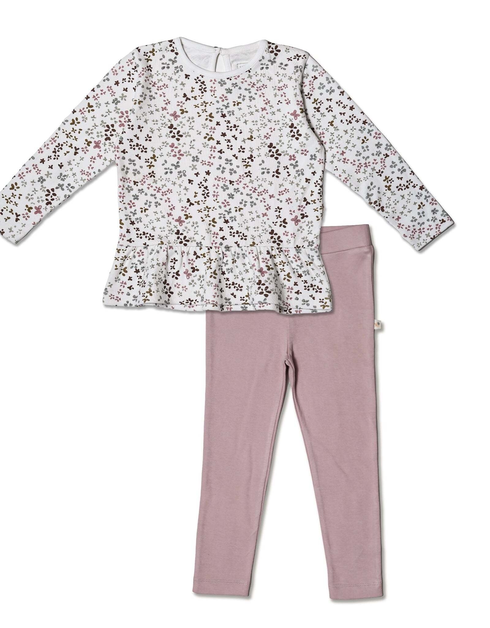 MakeMake Organics Garden Organic Peplum Top & Legging Set